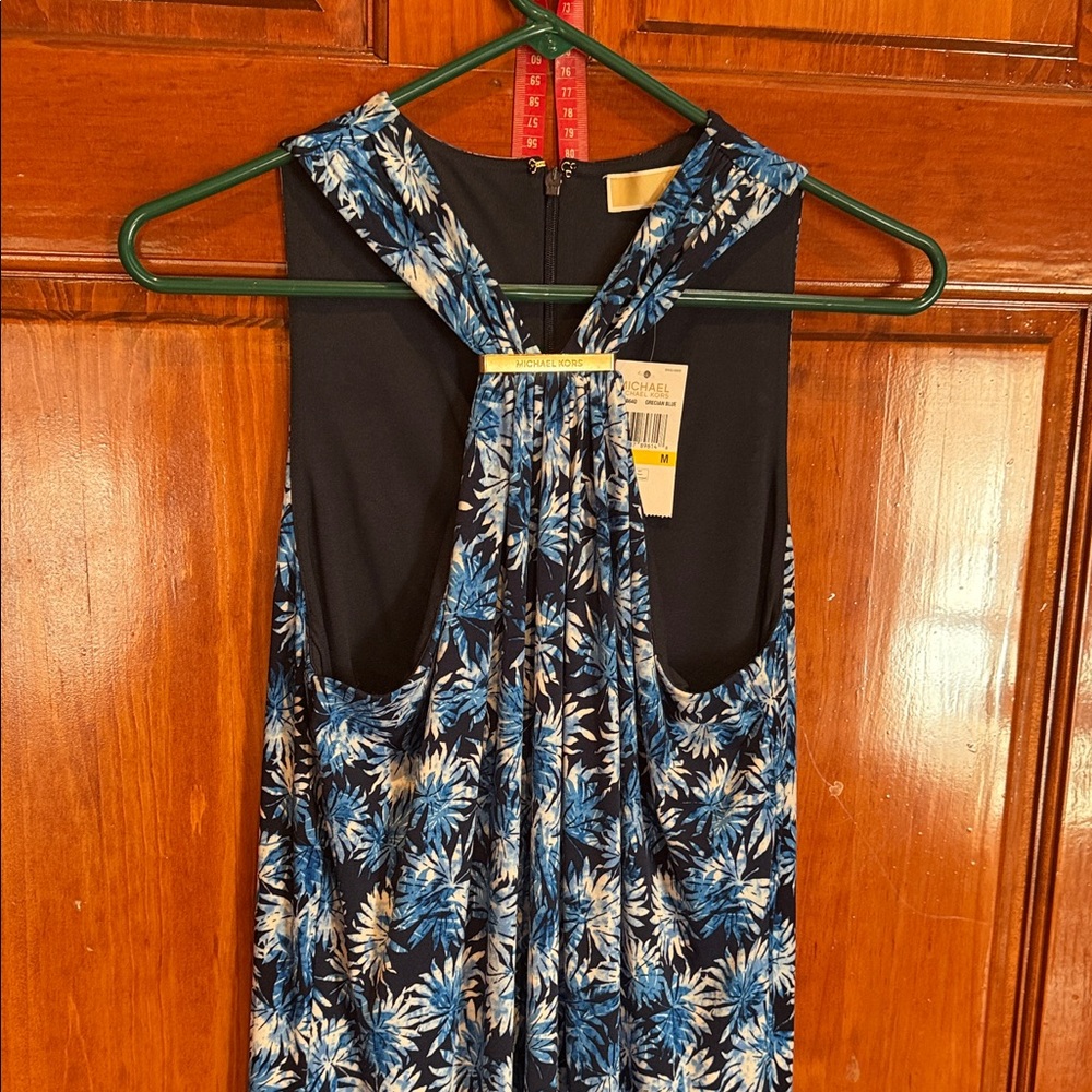 Michael Kors Grecian Blue Floral Dress